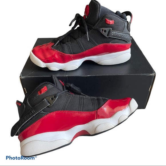 Nike Jordan 6 Rings Mens 7.5 black white red - Picture 3 of 14